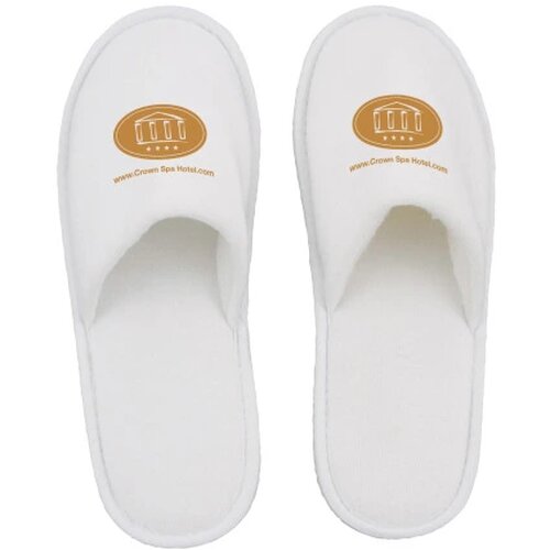 Paar slippers, dichte teen wit