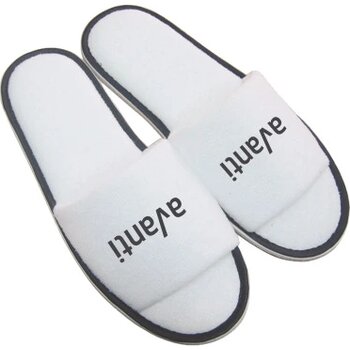 Paar slippers, open teen zwart Paar slippers, open teen zwart