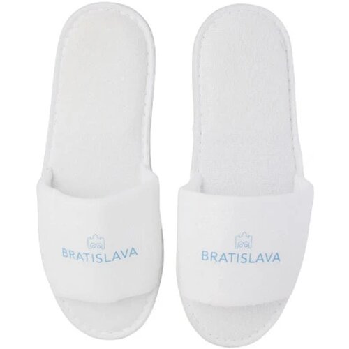 Paar slippers, open teen wit
