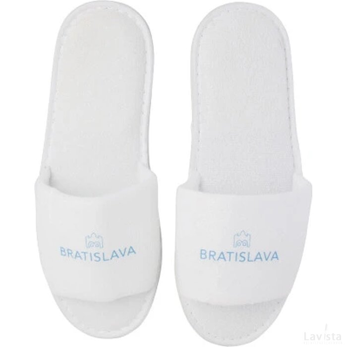 Paar slippers, open teen wit