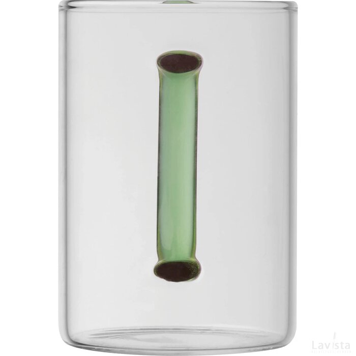Theeglas met gekleurd oortje groen