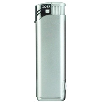 Aansteker Zorr piezo LED zilver