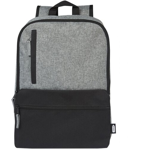 Reclaim GRS gerecyclede tweekleurige 15" laptoprugzak 14 L Zwart/Heather grijs