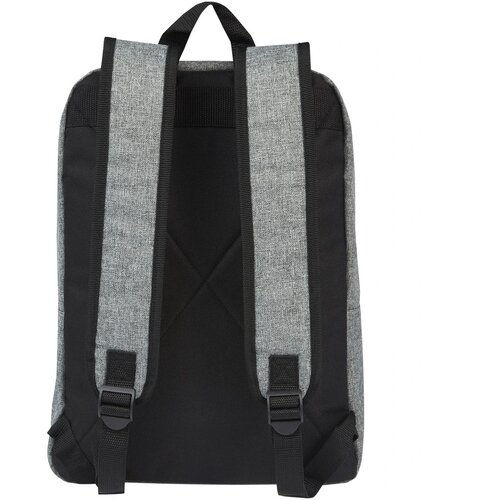 Reclaim GRS gerecyclede tweekleurige 15" laptoprugzak 14 L Zwart/Heather grijs