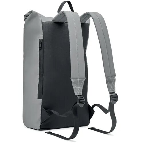 Reflecterende rolltop rugzak Bright rollpack mat zilver