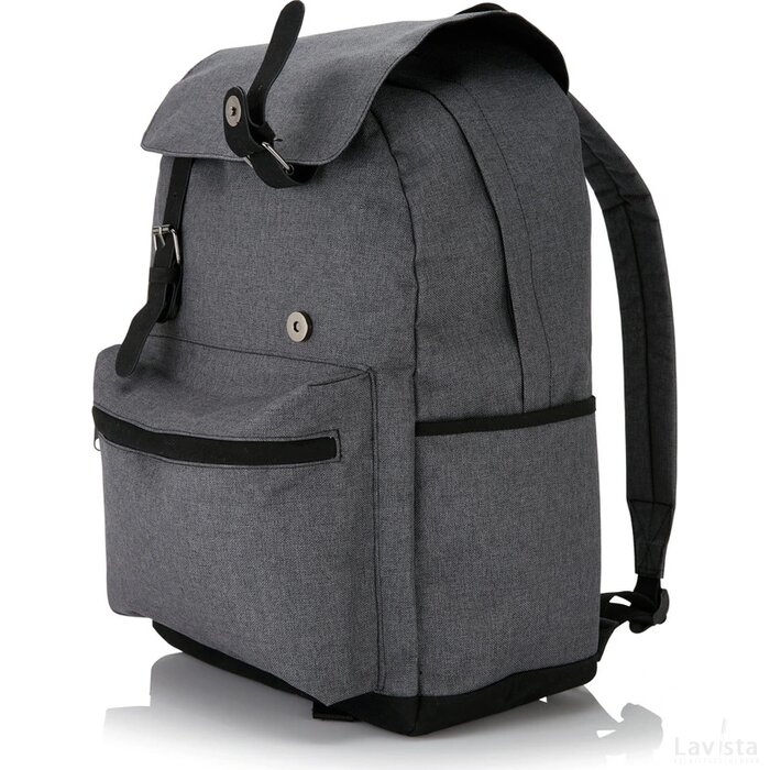 Laptop rugtas met magnetische gesp PVC-vrij grijs