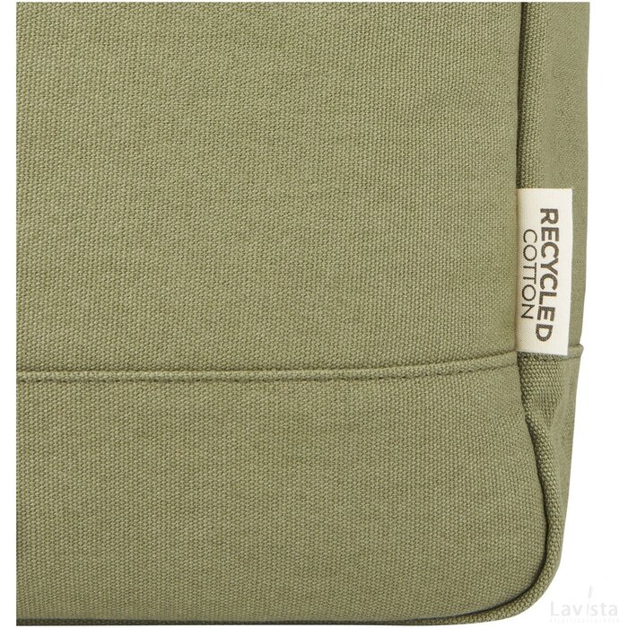 Joey 15 inch GRS gerecyclede canvas rolltop laptoprugzak 15 l Olijf groen
