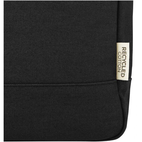 Joey 15 inch GRS gerecyclede canvas rolltop laptoprugzak 15 l Zwart