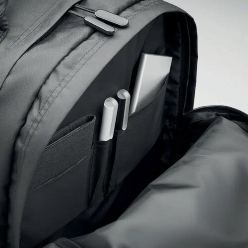 300d rpet laptop rugzak Valley backpack zwart