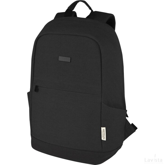 Joey 15,6 inch GRS gerecyclede canvas antidiefstal laptoprugzak 18 l Zwart