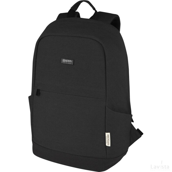 Joey 15,6 inch GRS gerecyclede canvas antidiefstal laptoprugzak 18 l Zwart