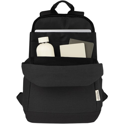 Joey 15,6 inch GRS gerecyclede canvas antidiefstal laptoprugzak 18 l Zwart