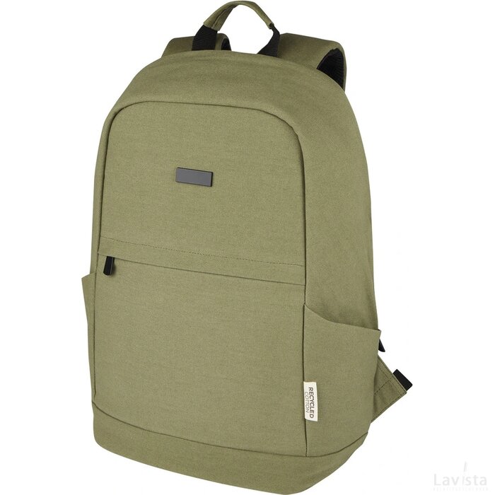 Joey 15,6 inch GRS gerecyclede canvas antidiefstal laptoprugzak 18 l Olijf groen