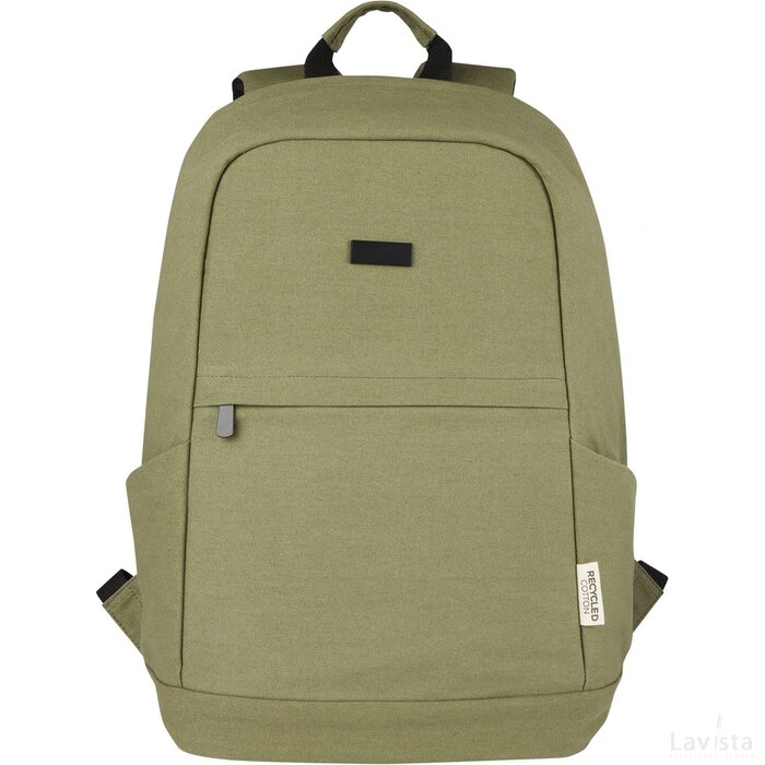 Joey 15,6 inch GRS gerecyclede canvas antidiefstal laptoprugzak 18 l Olijf groen