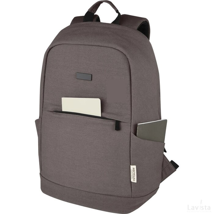 Joey 15,6 inch GRS gerecyclede canvas antidiefstal laptoprugzak 18 l Grijs