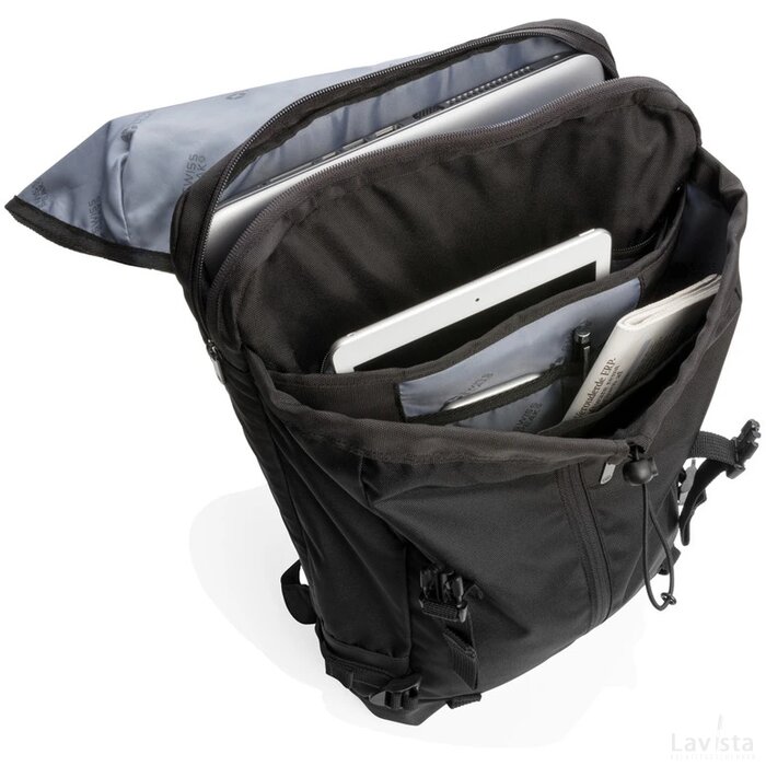 17” outdoor laptop rugtas zwart