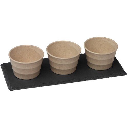 Schaaltjes met leistenen plankje wit