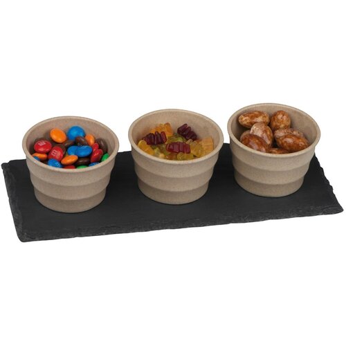 Schaaltjes met leistenen plankje wit