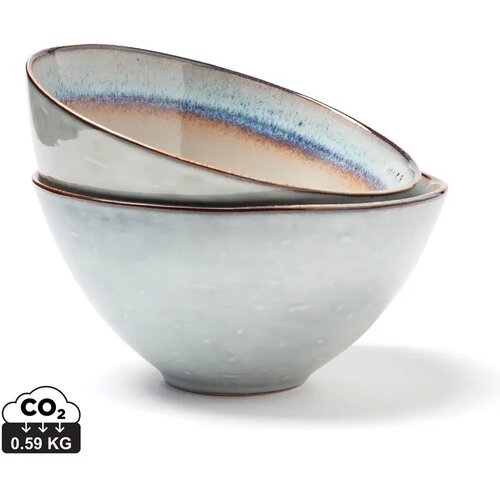 VINGA Nomimono schaal 15.5 cm, set van 2 stuks wit