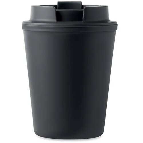 Gerecyclede pp beker 300 ml Tridus zwart 300 ml