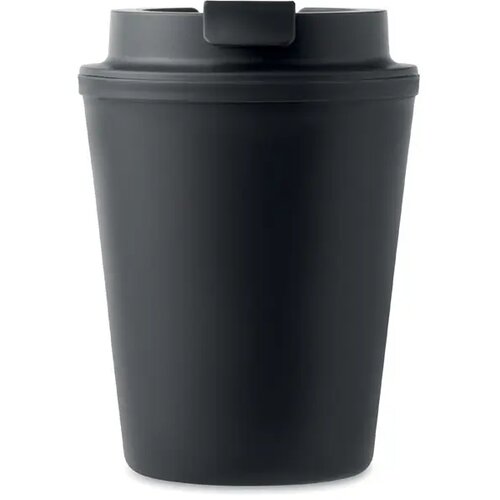 Gerecyclede pp beker 300 ml Tridus zwart 300 ml