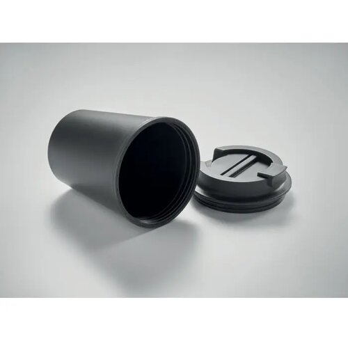 Gerecyclede pp beker 300 ml Tridus zwart 300 ml