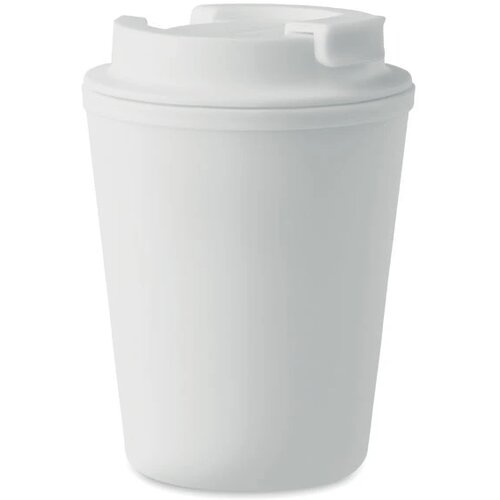 Gerecyclede pp beker 300 ml Tridus wit