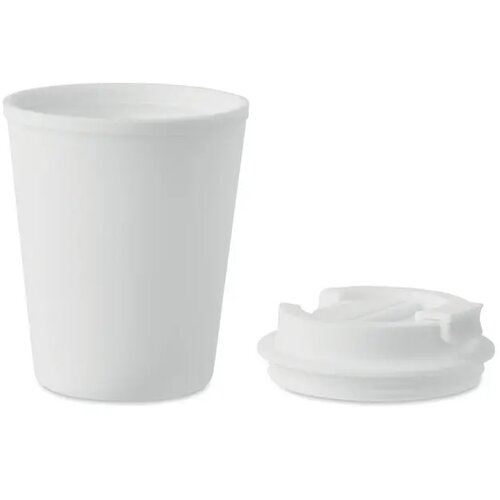 Gerecyclede pp beker 300 ml Tridus wit 300 ml