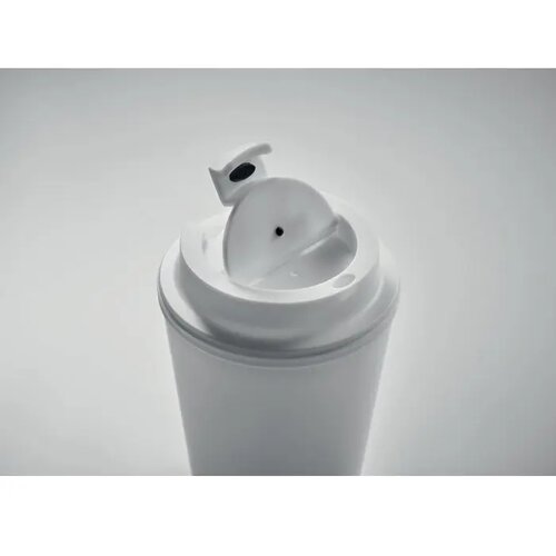 Gerecyclede pp beker 300 ml Tridus wit 300 ml