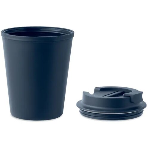 Gerecyclede pp beker 300 ml Tridus donker marineblauw 300 ml