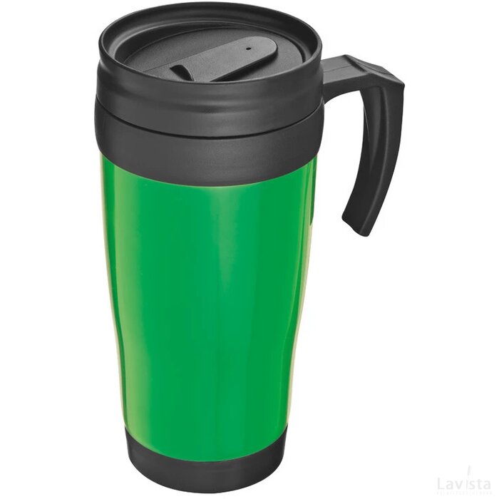 Kunststof drinkbeker met afsluitbare deksel- 0,4L Sandau groen