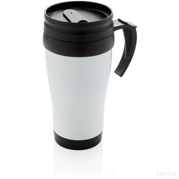 Roestvrijstalen mok wit