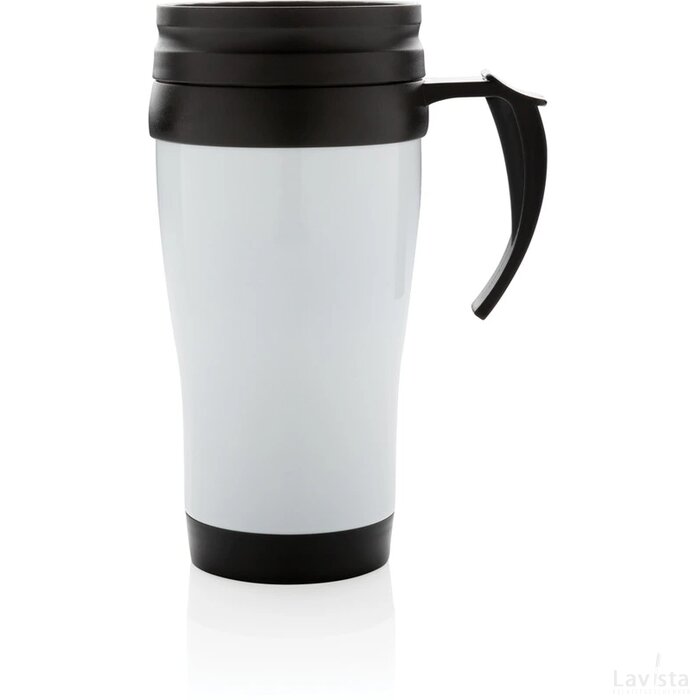 Roestvrijstalen mok wit