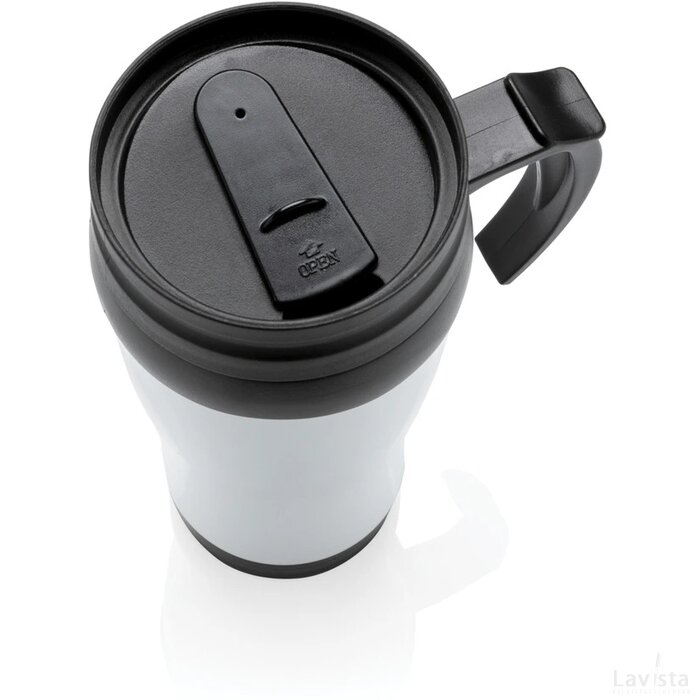 Roestvrijstalen mok wit