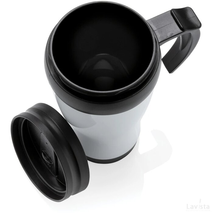 Roestvrijstalen mok wit