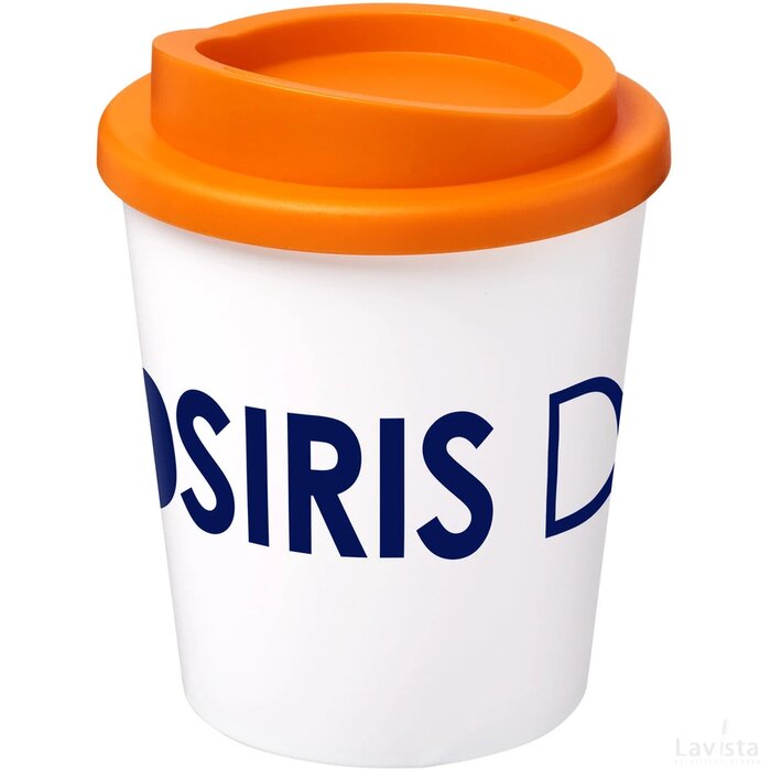 Americano® espresso 250 ml geïsoleerde beker Wit,Oranje Wit, Oranje Wit/Oranje