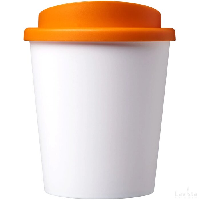 Americano® espresso 250 ml geïsoleerde beker Wit,Oranje Wit, Oranje Wit/Oranje