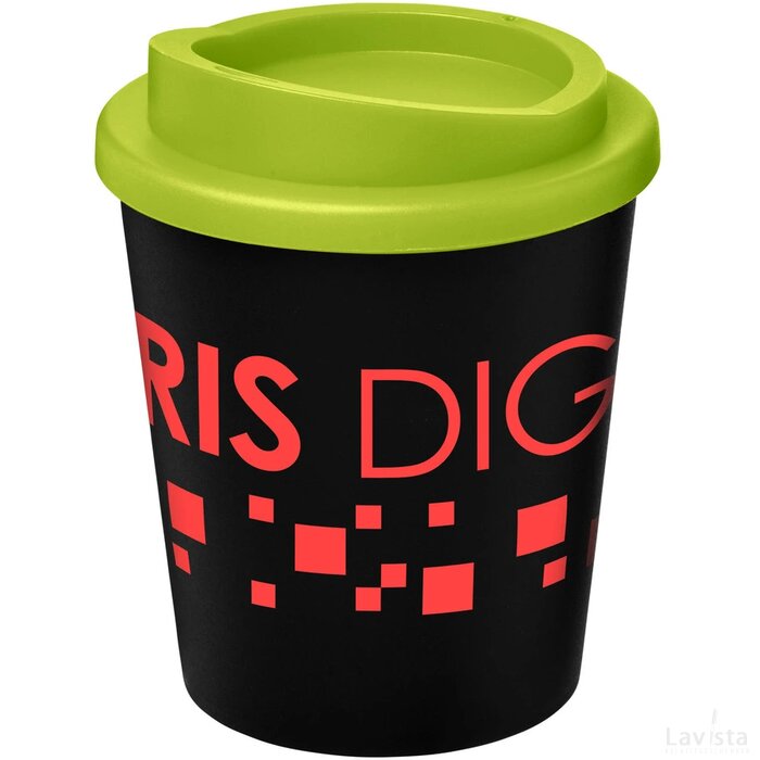 Americano® espresso 250 ml geïsoleerde beker Zwart,Lime Zwart, Lime Zwart/Lime