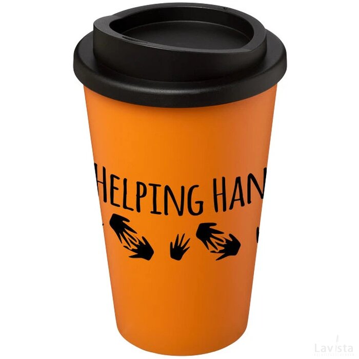 Americano® 350 ml geïsoleerde beker Oranje,Zwart Oranje, Zwart Oranje/Zwart