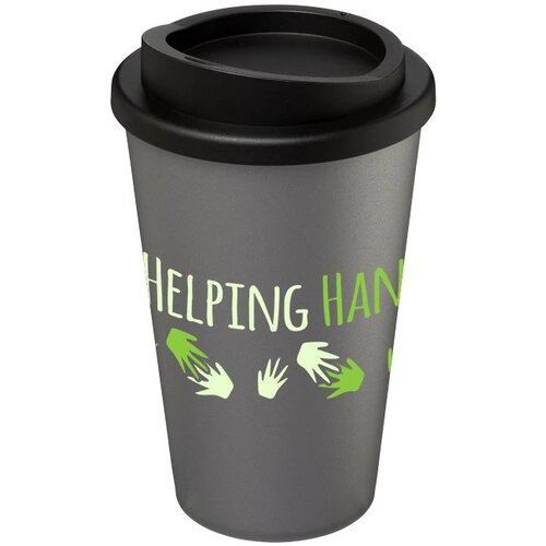 Americano® 350 ml geïsoleerde beker Zilver,Zwart Zilver, Zwart Zilver/Zwart
