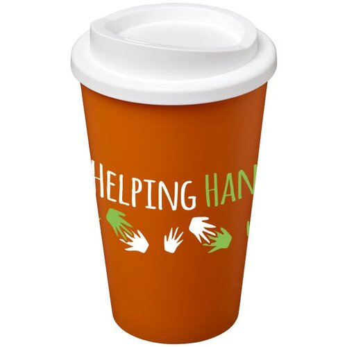 Americano® 350 ml geïsoleerde beker Oranje,Wit Oranje, Wit Oranje/Wit
