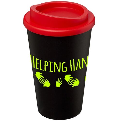 Americano® 350 ml geïsoleerde beker Zwart,Rood Zwart, Rood Zwart/Rood