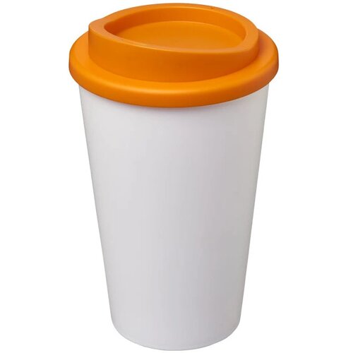 Americano® 350 ml geïsoleerde beker Wit,Oranje Wit, Oranje Wit/Oranje