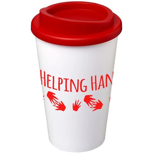 Americano® 350 ml geïsoleerde beker Wit,Rood Wit, Rood Wit/Rood