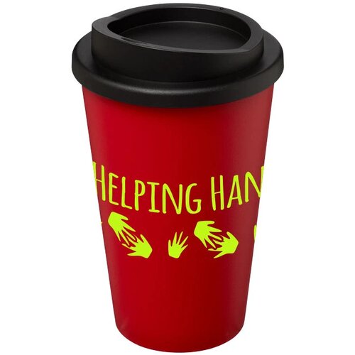 Americano® 350 ml geïsoleerde beker Rood,Zwart Rood, Zwart Rood/Zwart