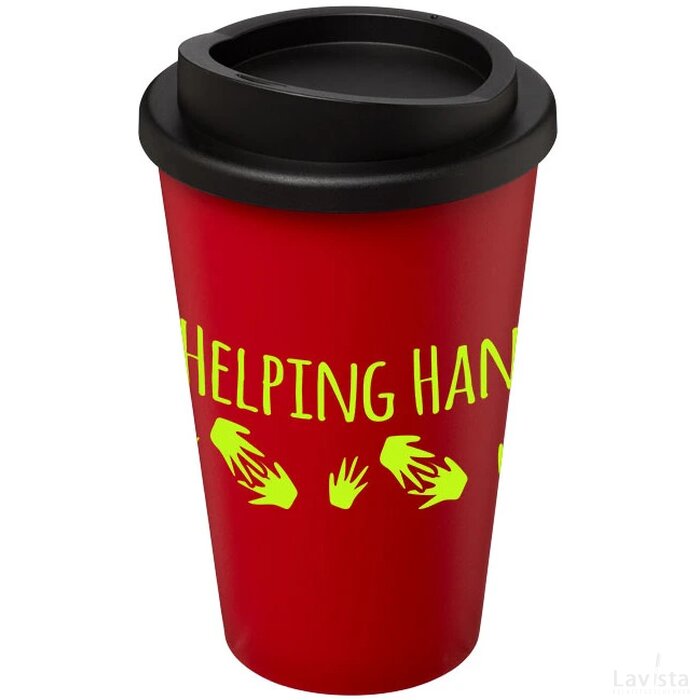 Americano® 350 ml geïsoleerde beker Rood,Zwart Rood, Zwart Rood/Zwart