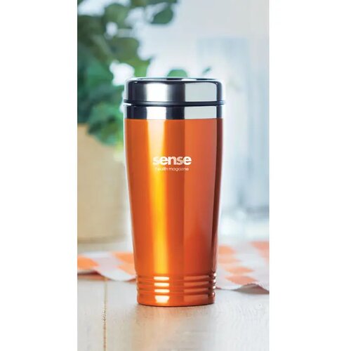 Dubbel wandige reisbeker Rodeo colour oranje 400 ml