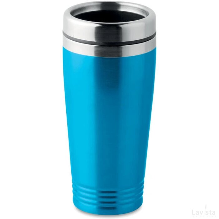 Dubbel wandige reisbeker Rodeo colour turquoise