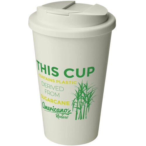 Americano® Renew geïsoleerde 350 ml beker met knoeibestendig deksel Ivoorwit