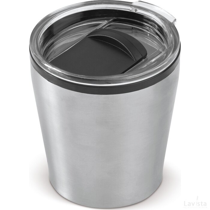 Koffiebeker metallic 180ml zilver